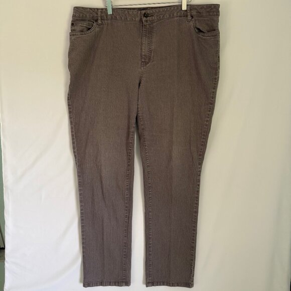 Denim 24/7 Gray Denim Stretchy Jeans Size 22T - Picture 2 of 10